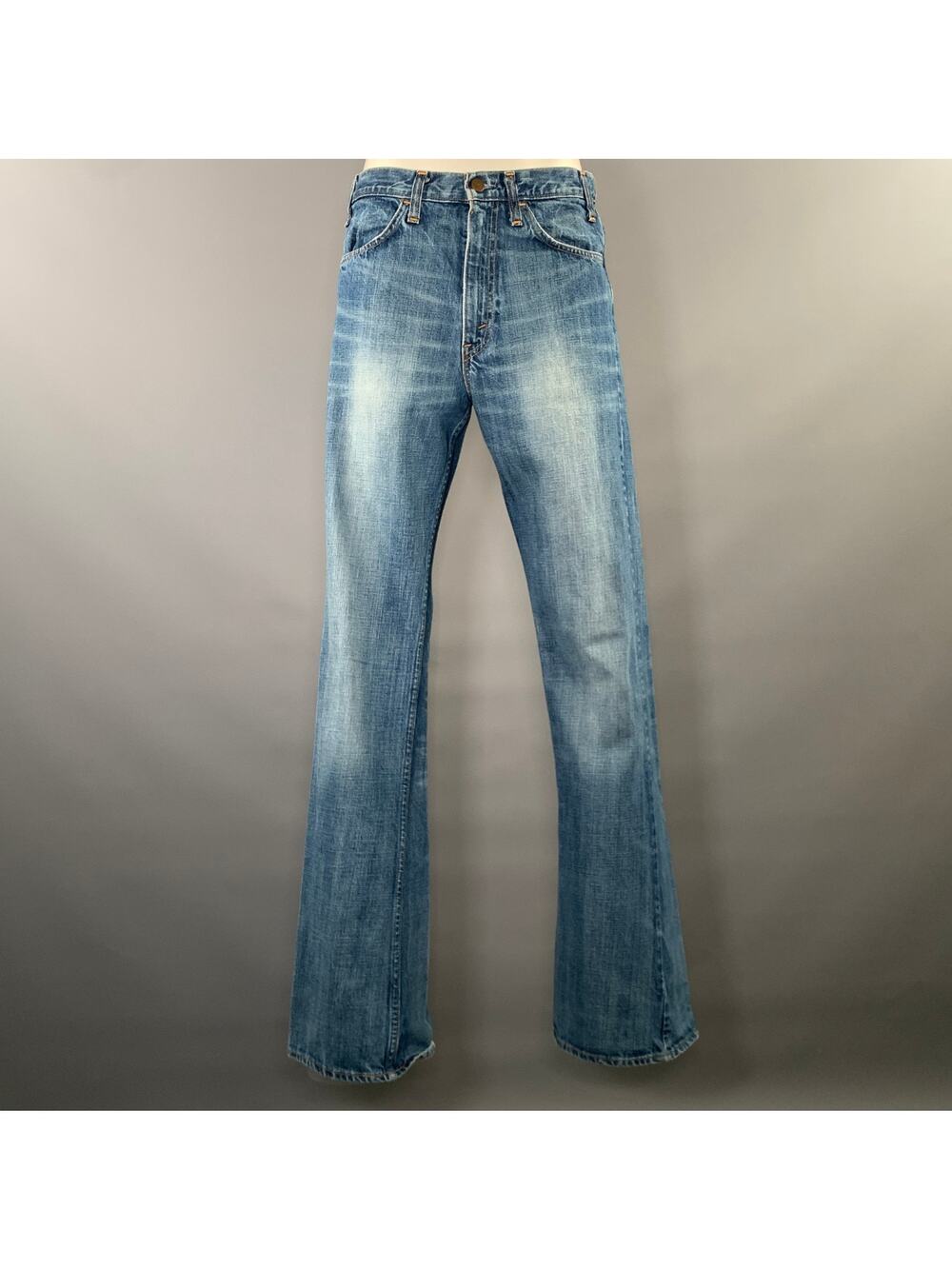 LEVIS Size 30 Blue Denim Washed Flared Jeans
